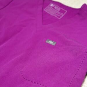 Figs Vivid Purple Scrub Top